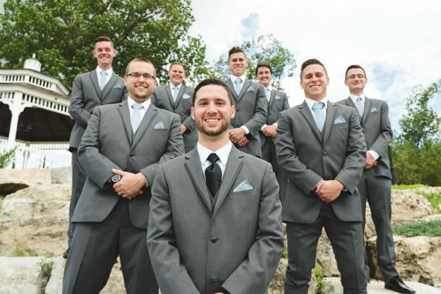 Groom with groomsmen