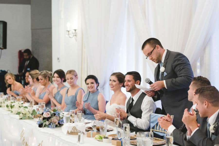 Bride's and groom's table