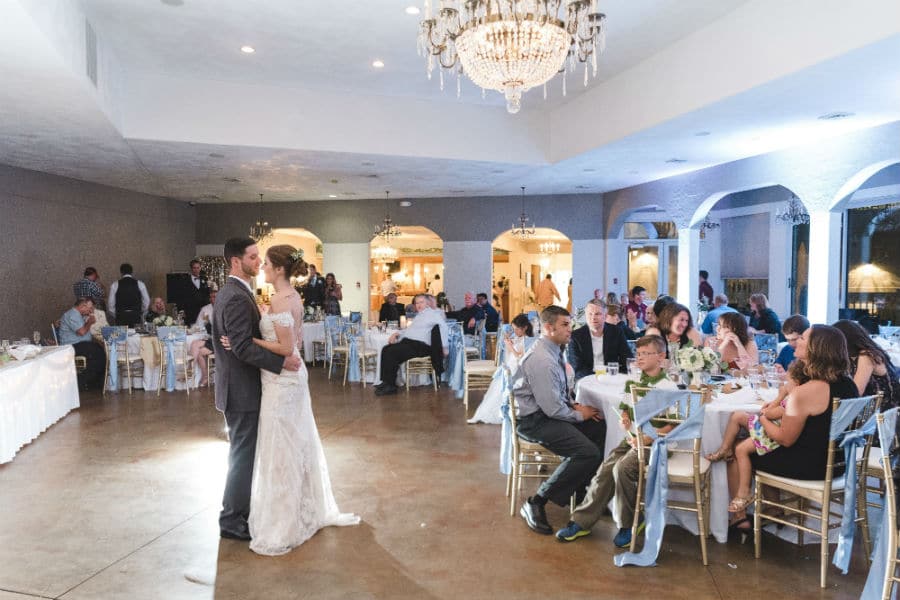 Bride's and groom's first dance