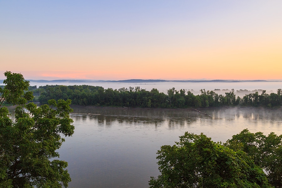 Gorgeous views at our wedding venue in Hermann, Missouri